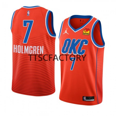 Maillot Basket Oklahoma City Thunder Chet Holmgren 7 Nike 2022-23 Statement Edition Orange Swingman - Homme